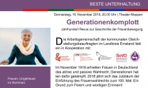 Generationenkomplott - Beste Unterhaltung bei der Jahrhundert Revue zur Geschichte der Frauenbewegung