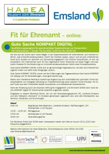 Ehrenamt - Onlineveranstaltung Anfang Dezember