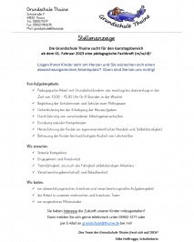Stellenanzeige Grundschule Thuine
