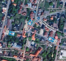 Vollsperrung der Kreuzung Lünsfelder Straße / Ostwier Straße / Goldstraße in Freren