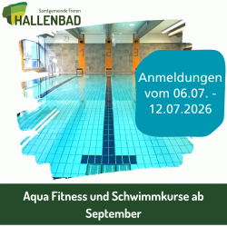 Anmeldung für die Schwimm- und Aquakurse der Samtgemeinde Freren